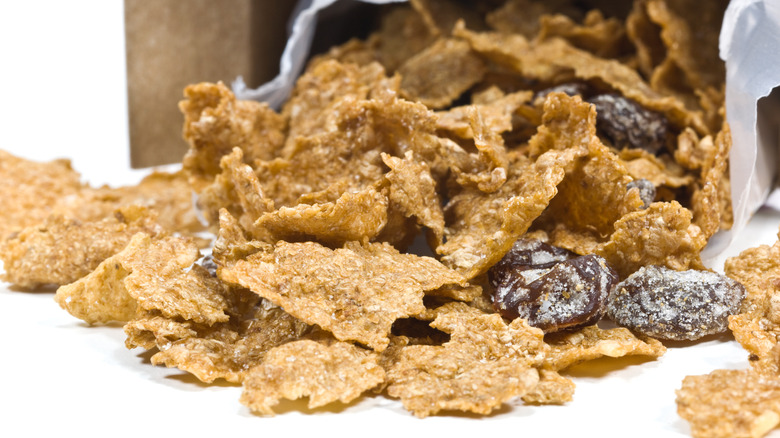 Open bag of cereal