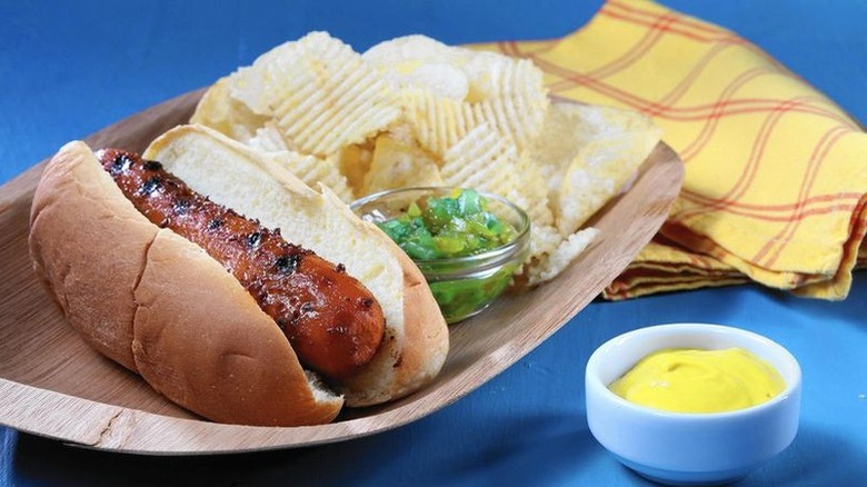 Mock carrot hot dog