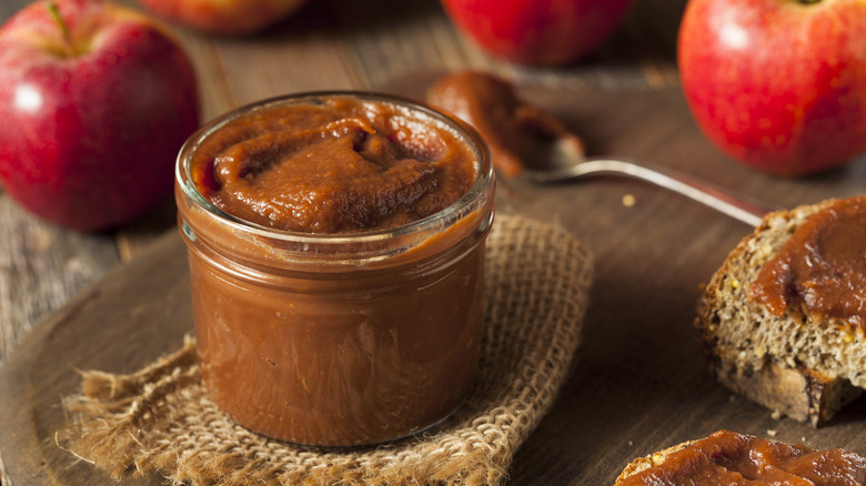 Jar of apple butter
