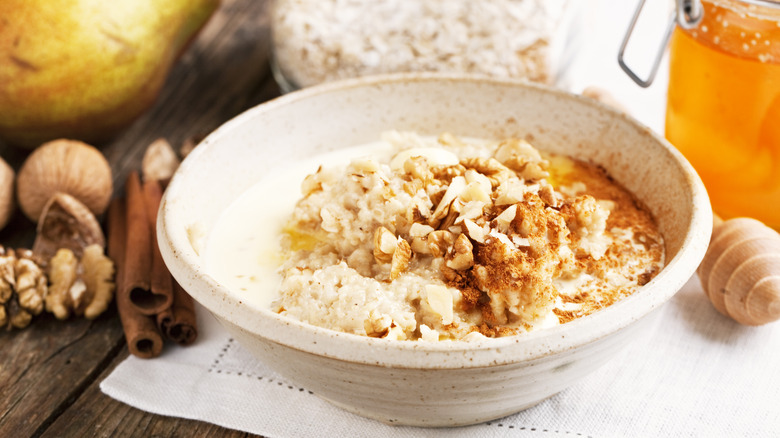 Honey on oatmeal