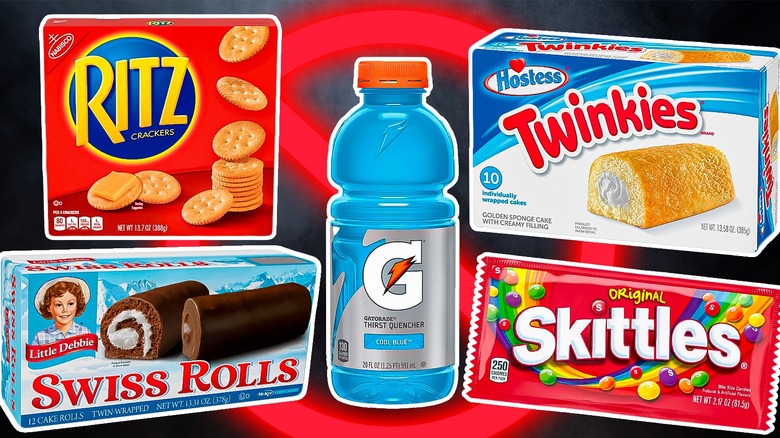 Assortment of different foods