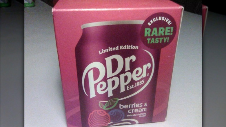 Dr Pepper Berries & Cream can in box