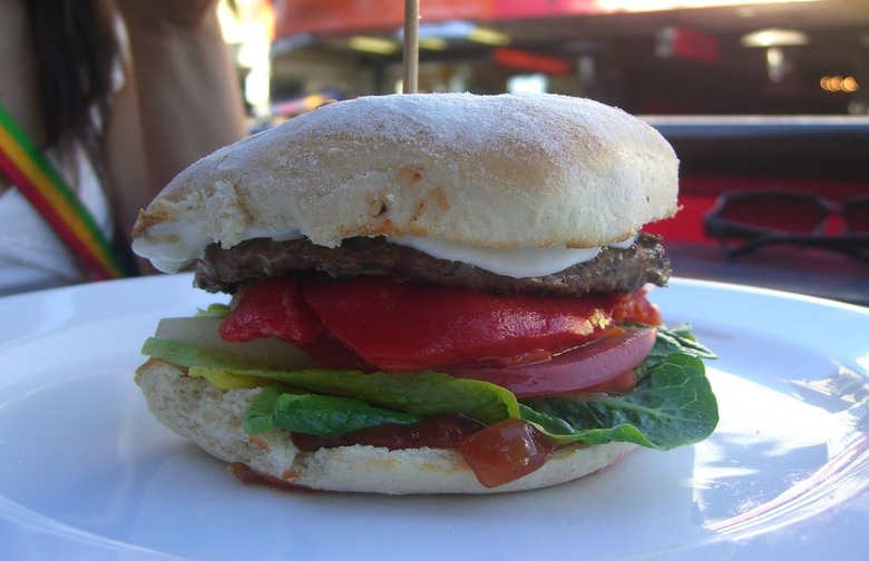 Spring Herb Lamb Burgers With Whipped Feta and Grilled Tomato