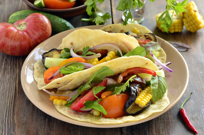 Grilled Corn and Poblano Tacos