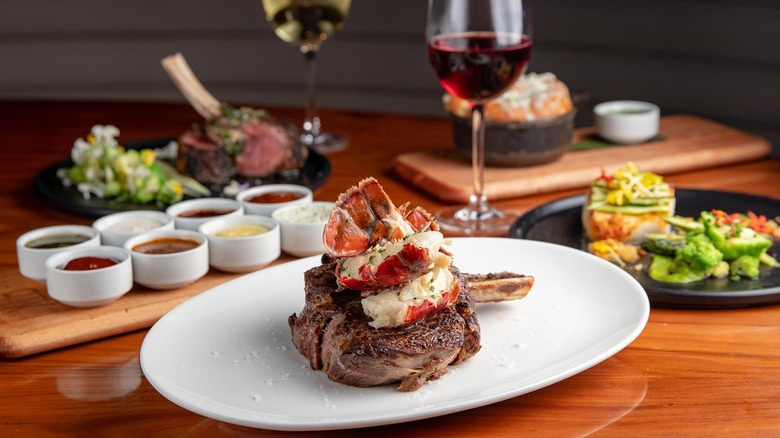 Fancy steakhosue meal