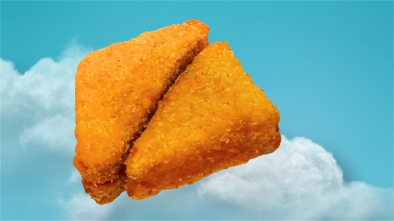 Close up of Cheese Frenchee against blue background