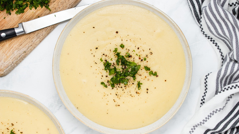 Bowl of potato soup