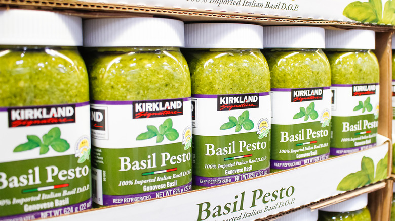 Kirkland Signature basil pesto jars
