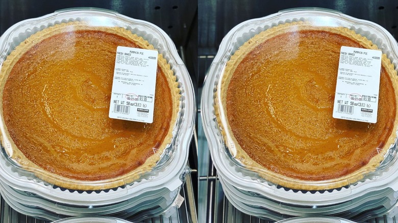 Two Costco pumpkin pies
