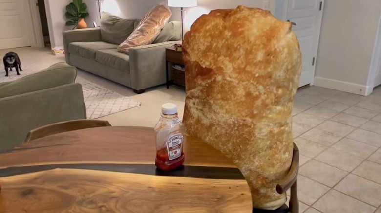 McNugget body pillow in a chair