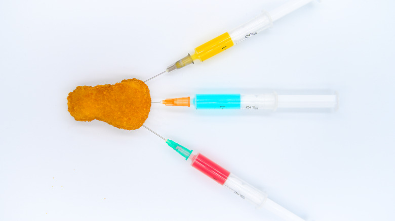 Chicken nugget and needles