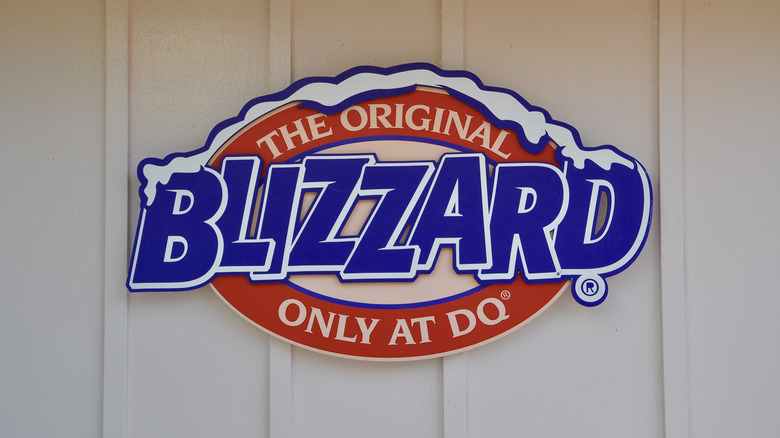 A sign promoting "The Original Blizzard, Only At DQ"