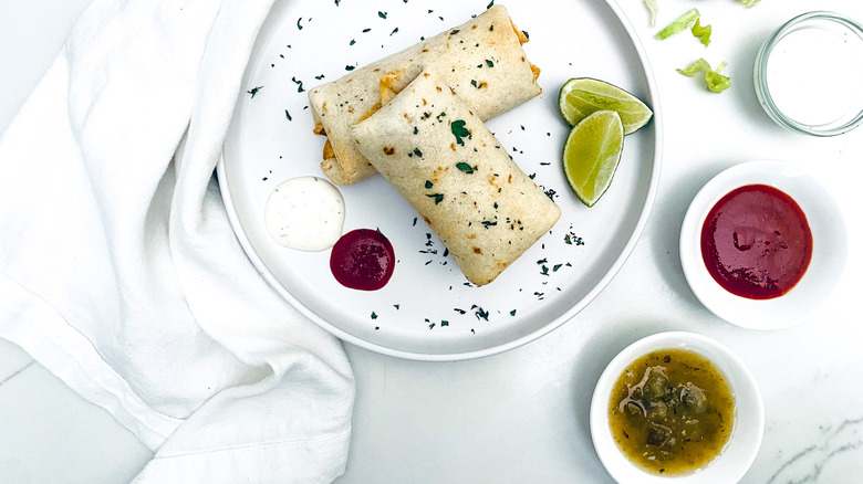 5 ingredient beef air fryer chimichangas