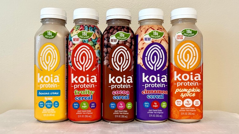 assorted Koia protein shakes