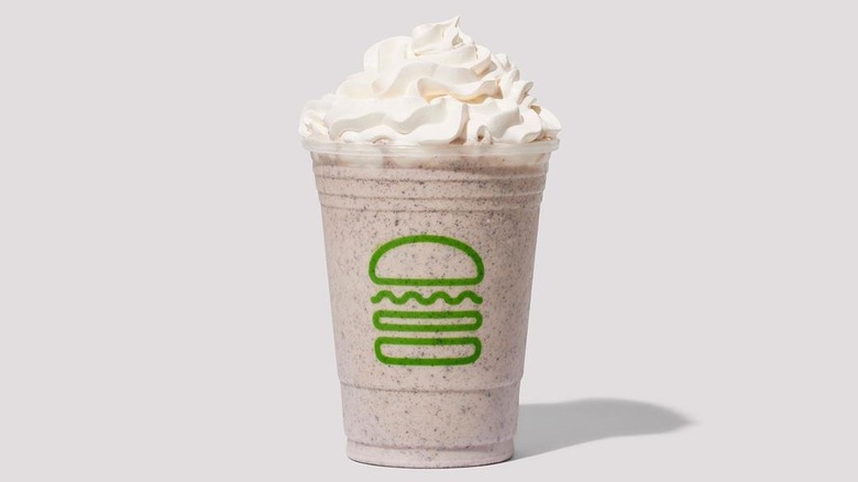 Cookies and Cream Milkshake on white background