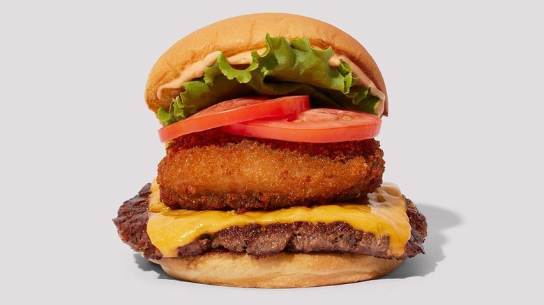 Shack Stack on white background
