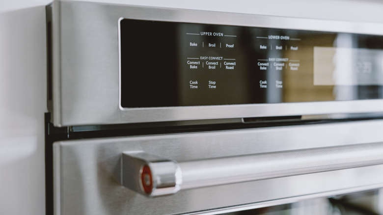 Close up of oven