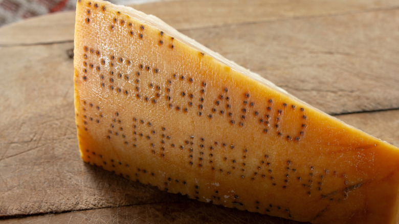 A block of Parmigiano Reggiano