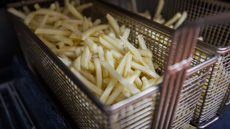McDonald's fries in oil basket