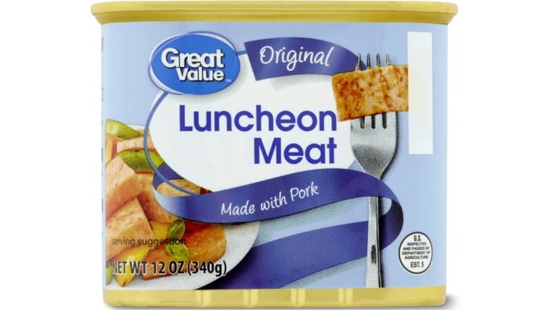 can of walmart brand luncheon meat