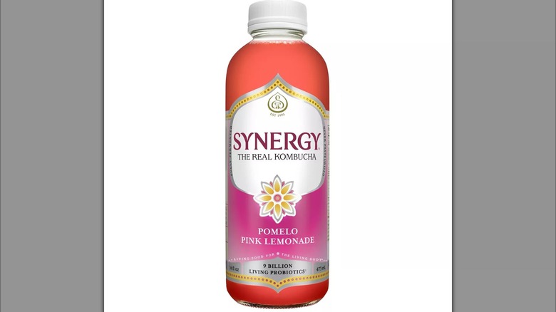 Bottle of GT's Pomelo Pink Lemonade Flavored Kombucha
