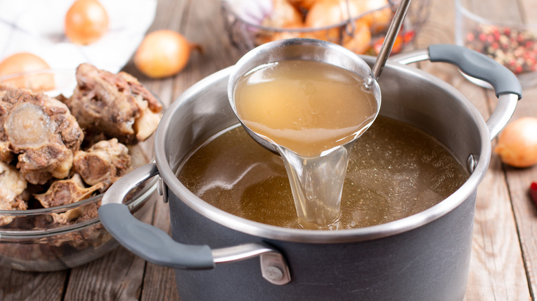 large pot of stock