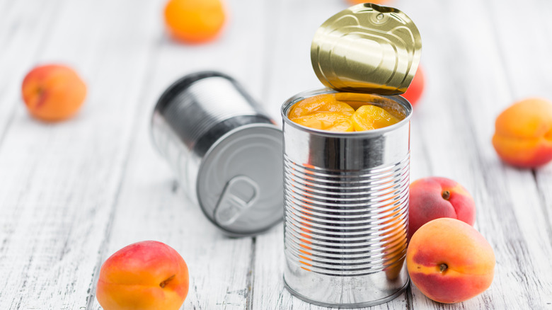 Fresh and canned apricots