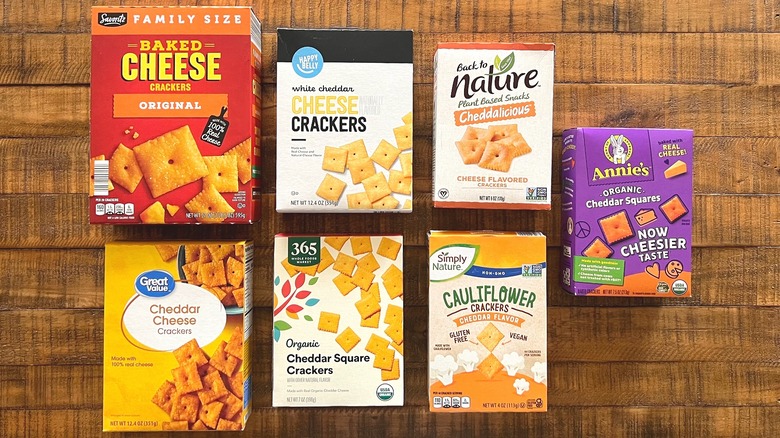 Boxes of cheese crackers