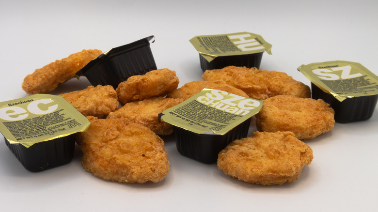 McDonald's Szechuan Dipping Sauce With McNuggets