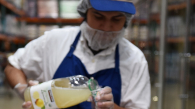 Costco sampling station lemonade
