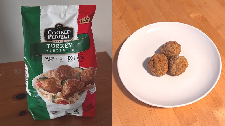 Cooked Perfect turkey meatballs