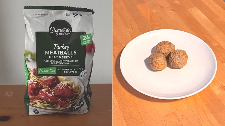 Signature Select turkey meatballs & bag