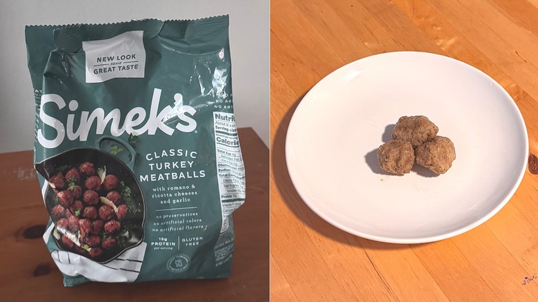 Simek's turkey meatballs & bag