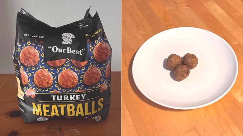 Our Best turkey meatballs with bag