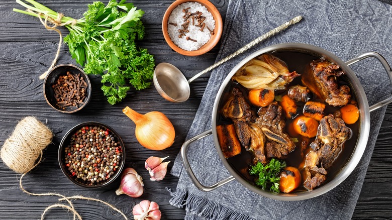homemade beef stock ingredients