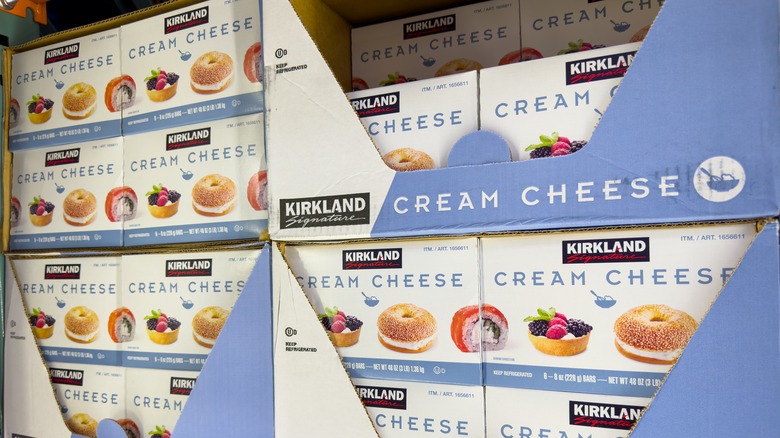 Packages of Kirkland Signature Cream Cheese