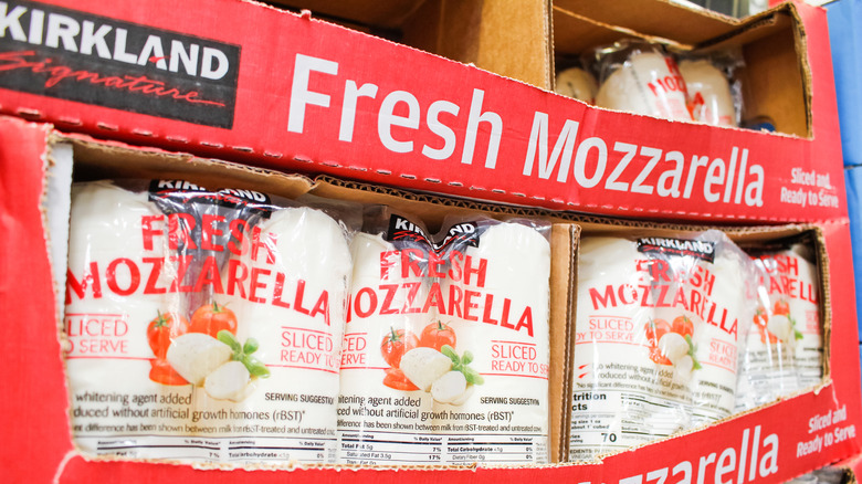 Packages of Kirkland Signature Fresh Mozzarella