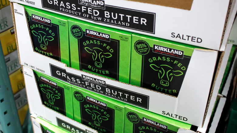 Packages of Kirkland Signature Grass Fed Butter