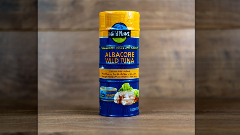 Package of Wild Planet canned tuna