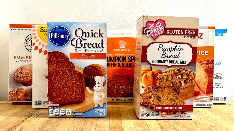 assorted pumpkin bread mixes