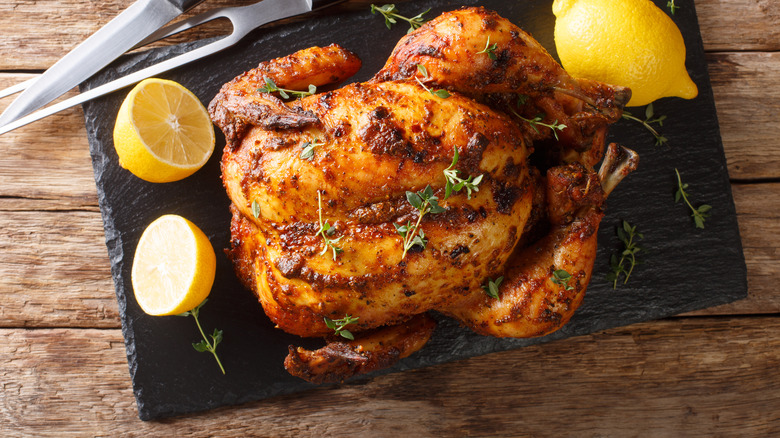 rotisserie chicken with lemon