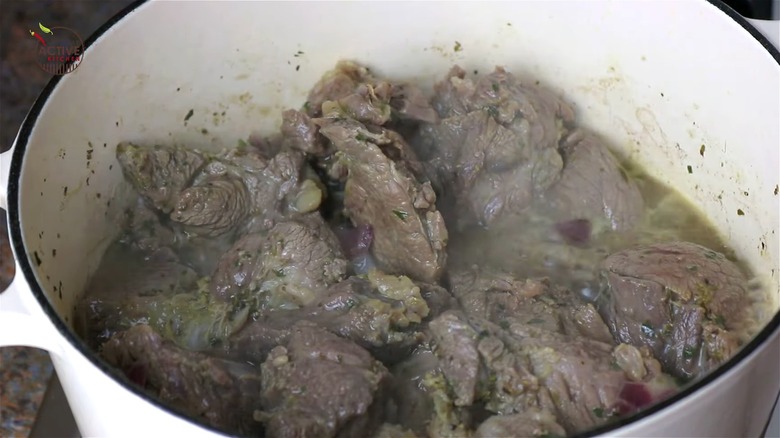 Boiling beef