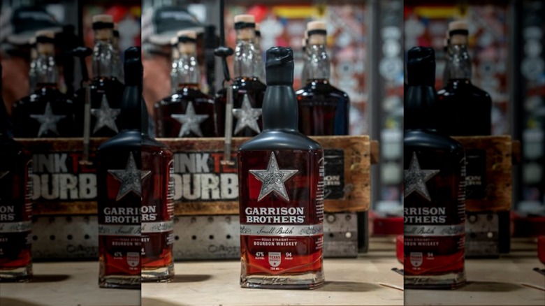 A bottle of Garrison Brothers Small Batch Bourbon