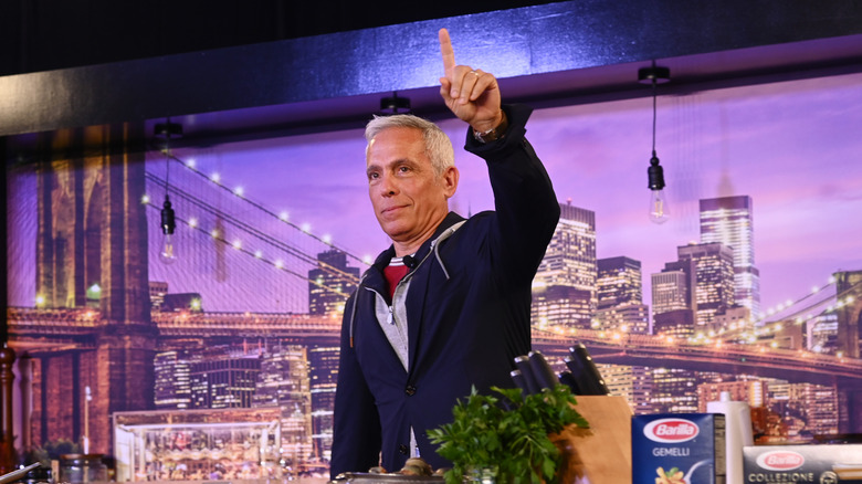 Geoffrey Zakarian on set