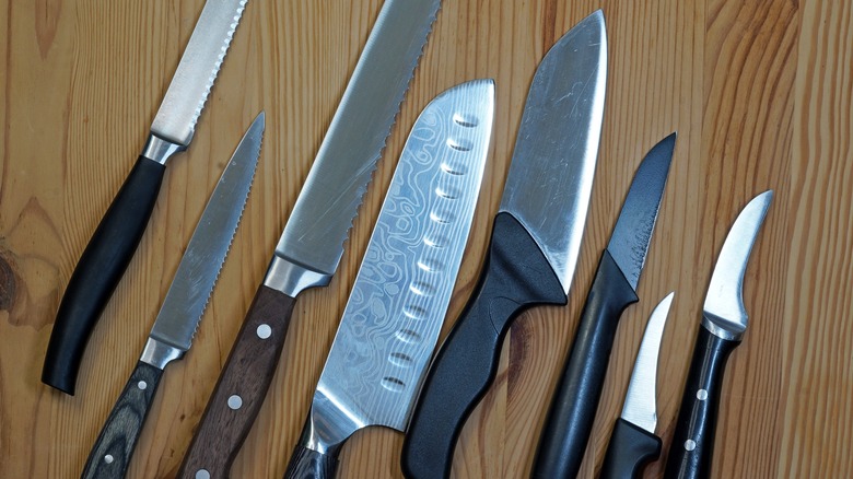 Chef's santoku paring bread utility
