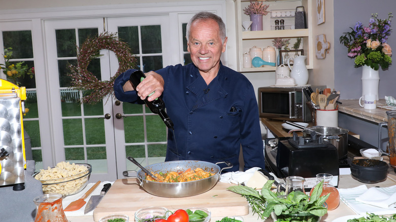 Wolfgang Puck in the kitchen