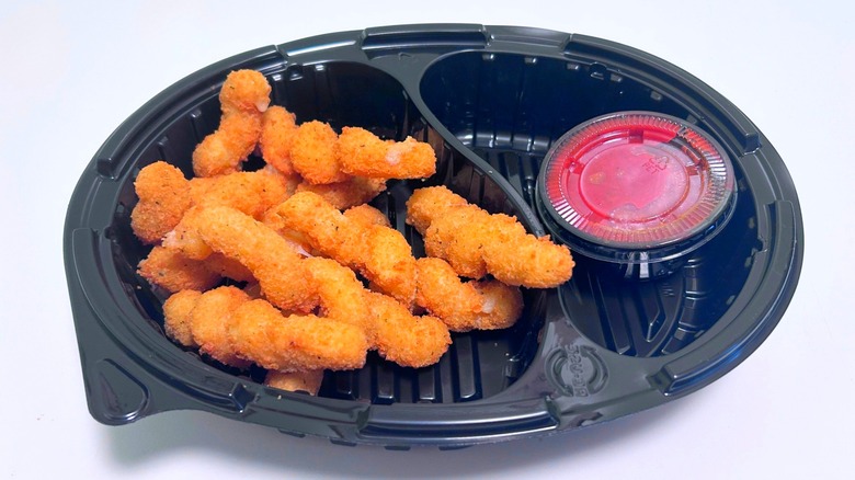 Red Robin mozzarella sticks isolated on a white background