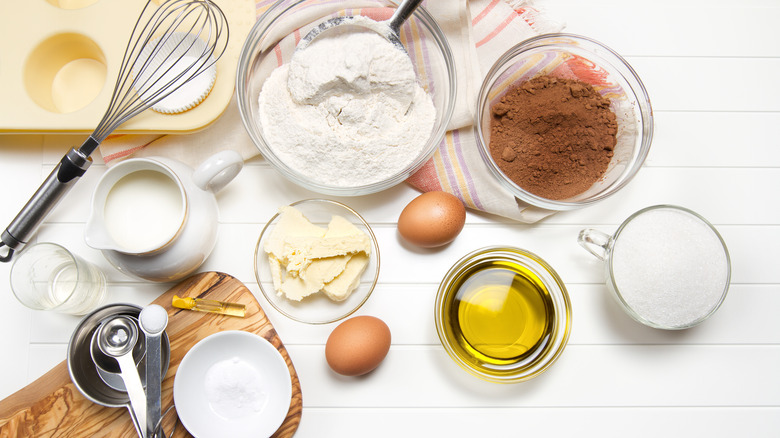 Ingredients for vinegar pie