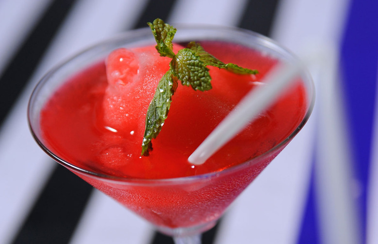 Strawberry Sorbet with Grand Marnier