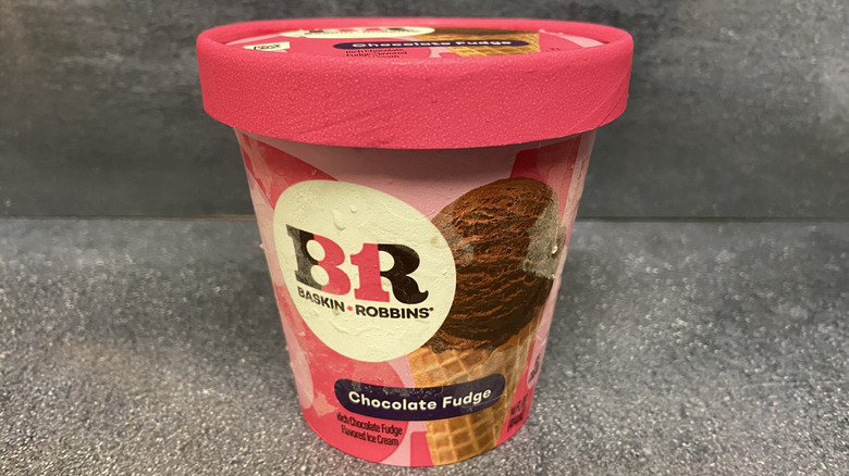 Baskin Robbins chocolate fudge ice cream